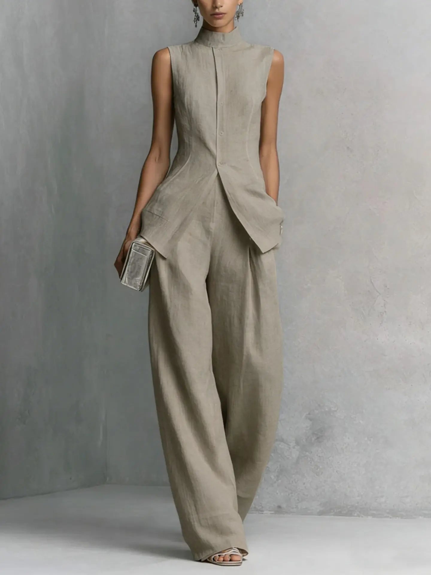 Ellery - Women's Jumpsuit with Roll Neck - photo 2