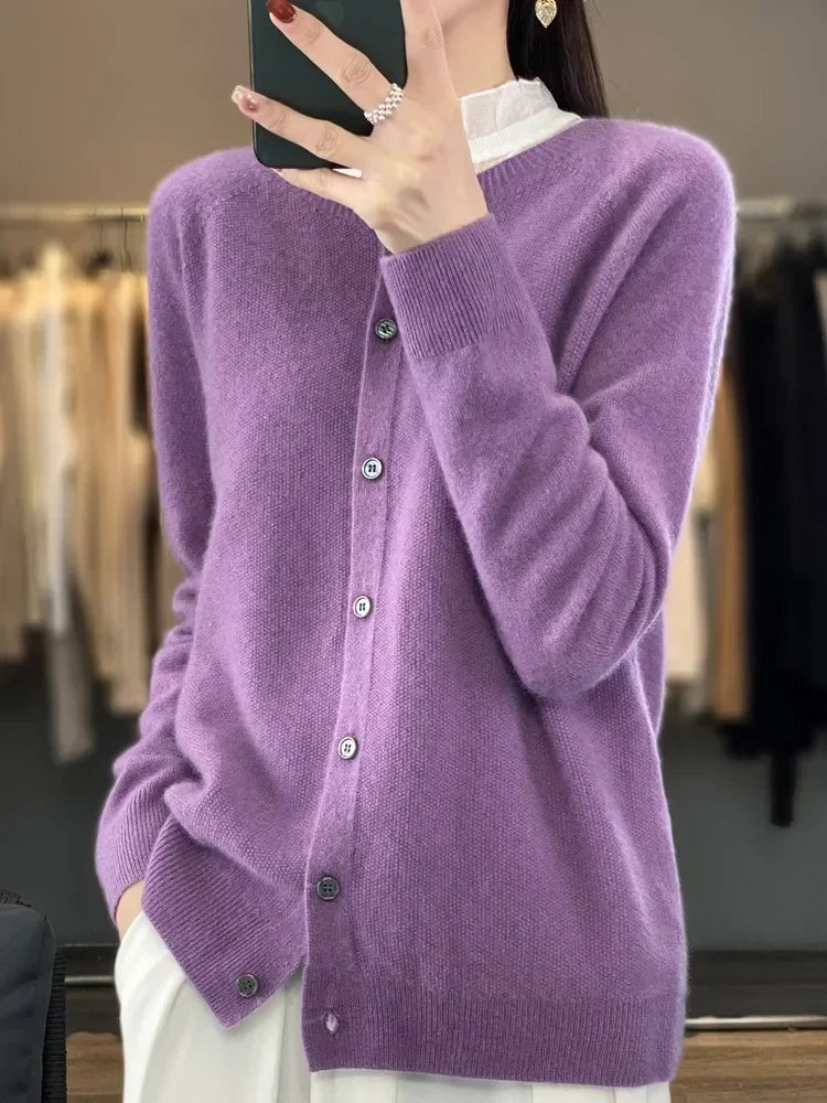 Eloise - Women's Soft Knit Button Cardigan - photo 5