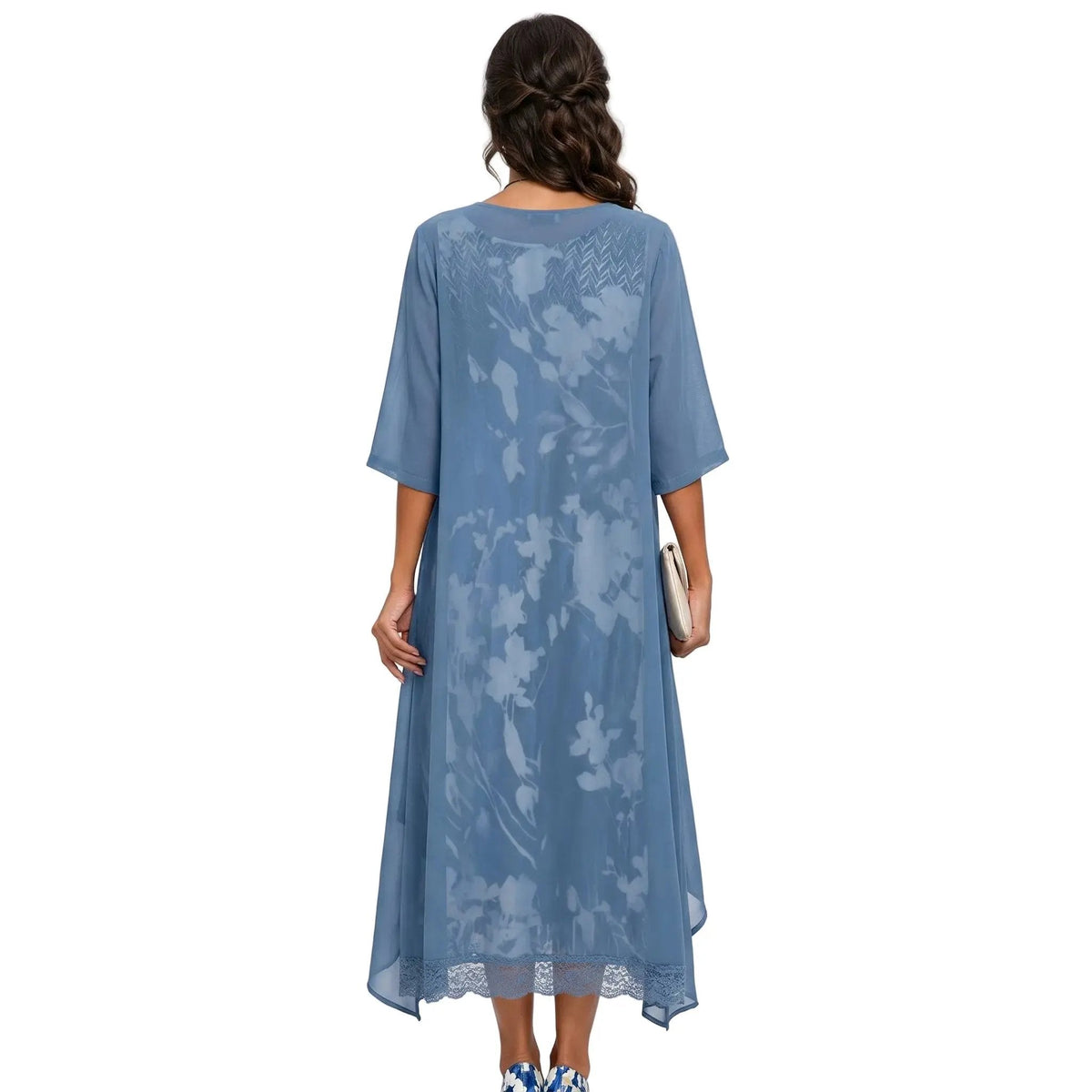 Ethel - Women's Flowing Midi Dress in Floral Print - photo 6