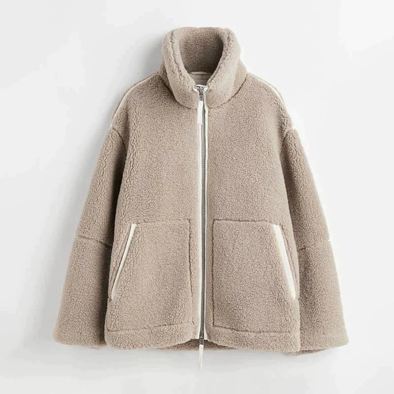 Etta-Rose - Women's Oversized Jacket in Fleece Lining - photo 5
