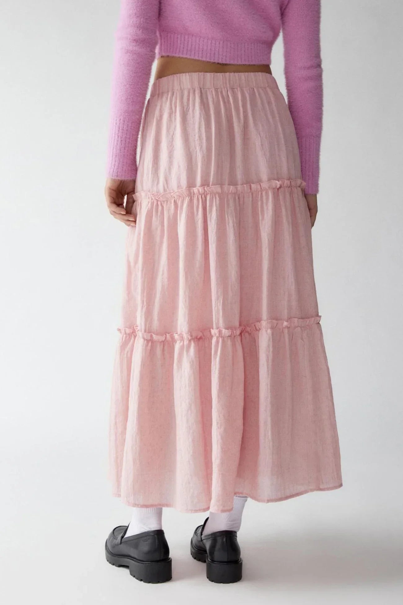 Eugenie - Women's Tiered Boho Maxi Skirt with Elastic Waist - photo 7