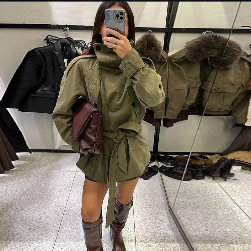 Faelan - Women's Trench Coat with Tie Belt - photo 1