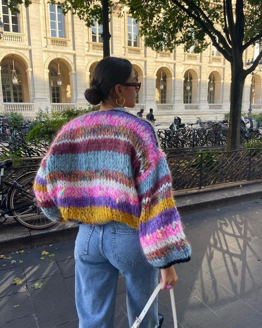 Eleni - Women's Colorful Crochet Sweater