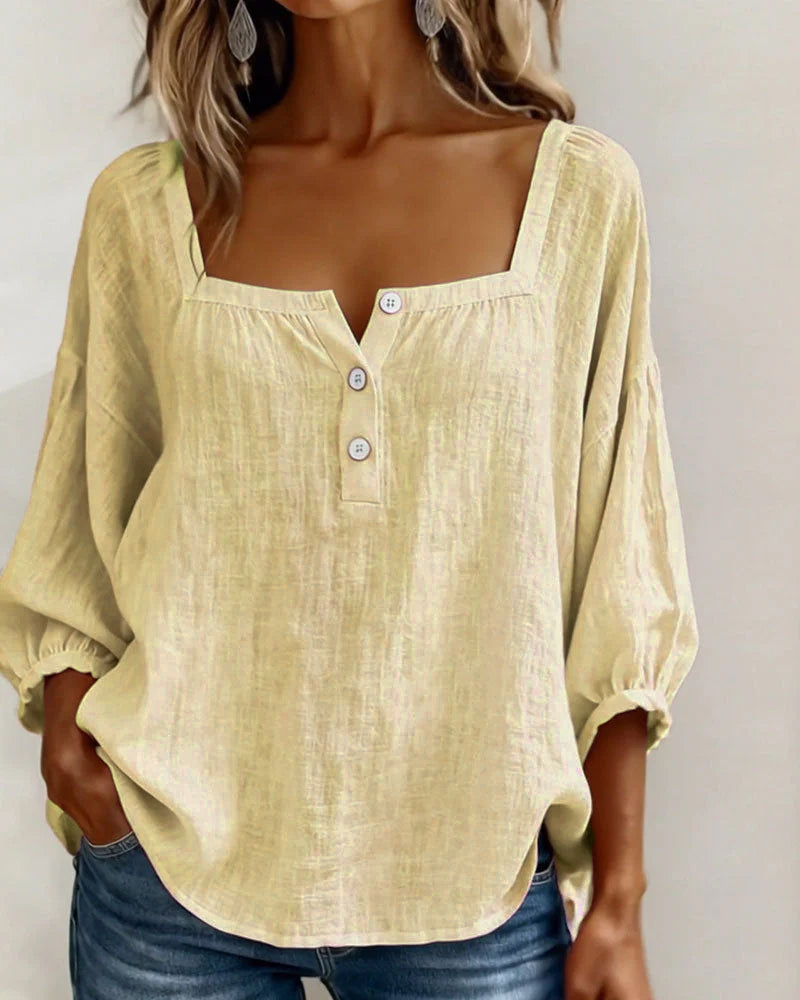 Felicity - Women's Ruffle Sleeve Square Neck Top - photo 15