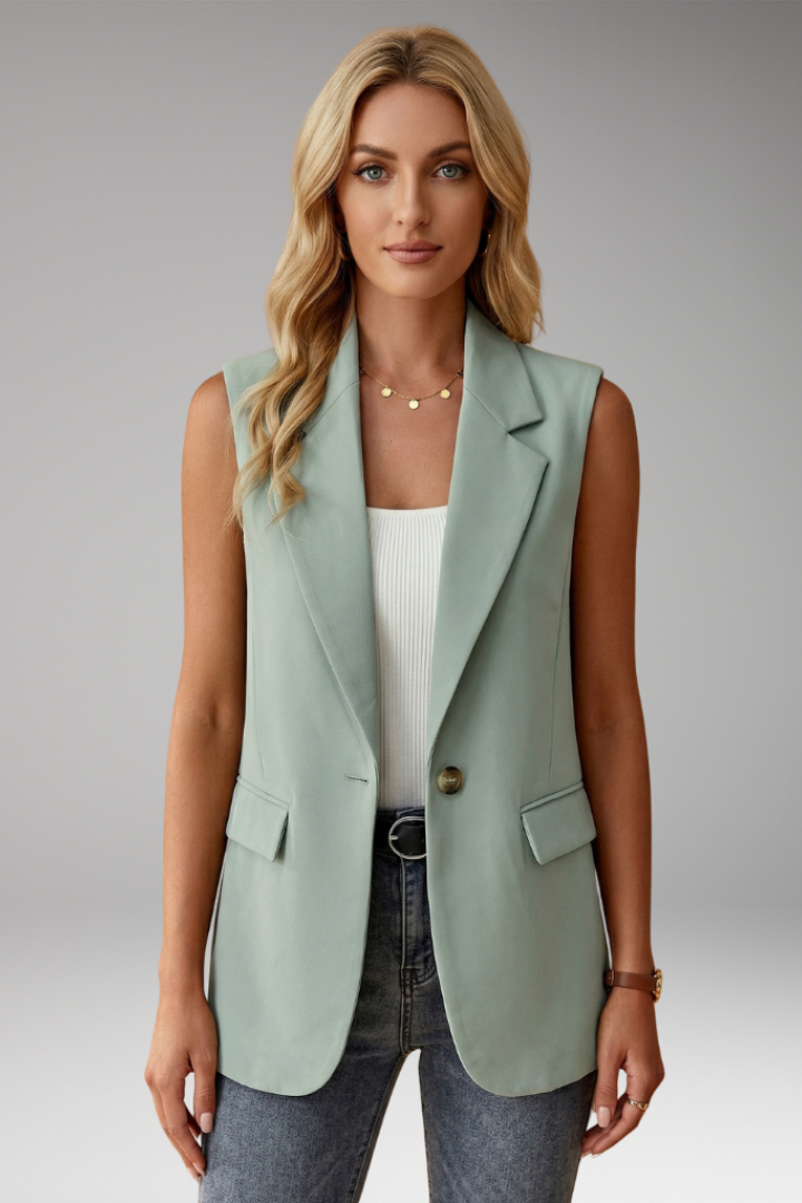 Fern - Women's Sleeveless Notch Collar Blazer - photo 1