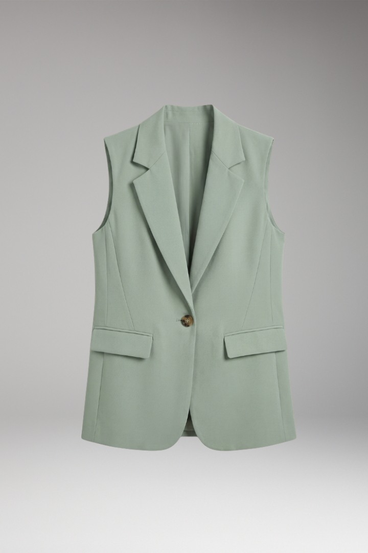 Fern - Women's Sleeveless Notch Collar Blazer - photo 2