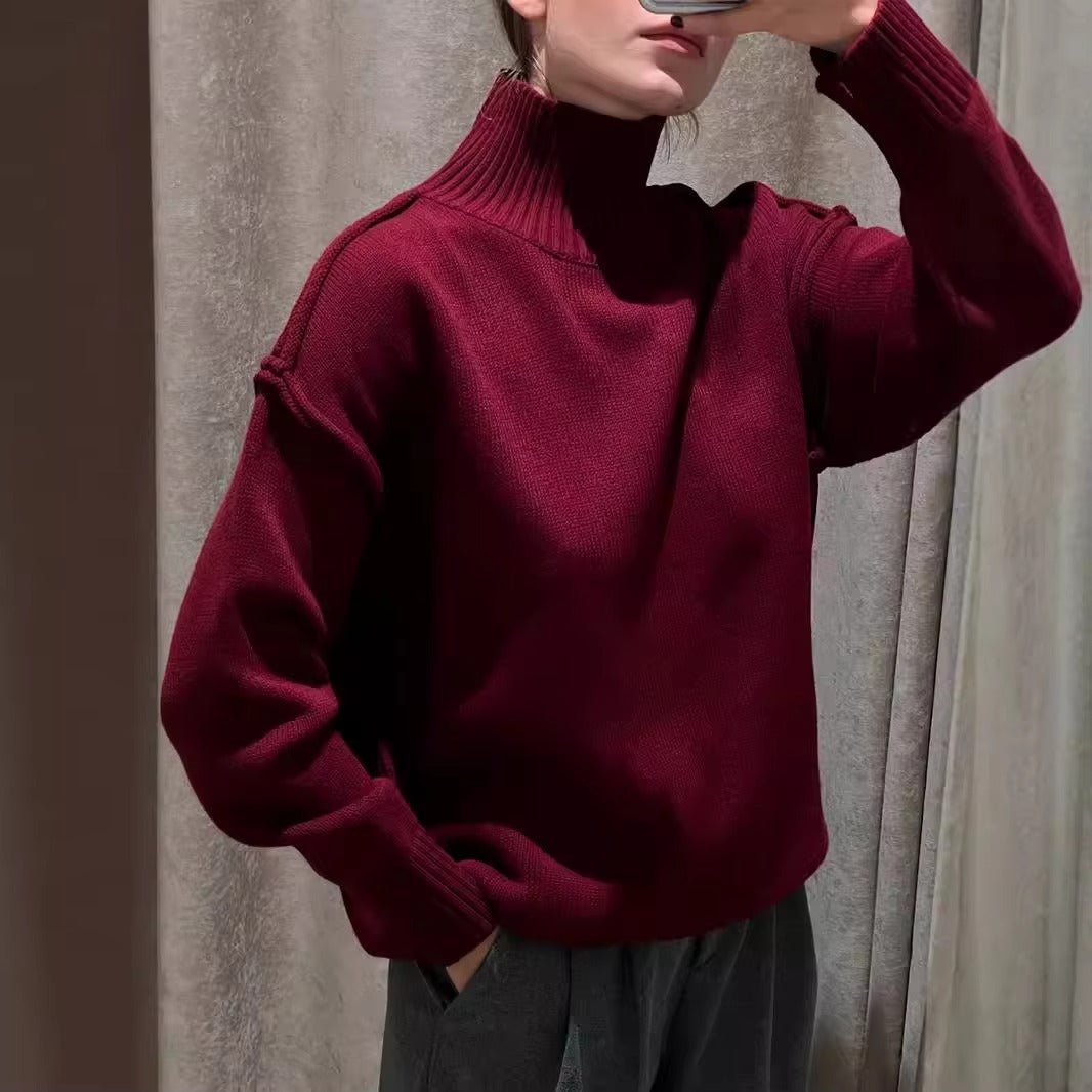Flora - Women's Jumper in Knit with Roll Neck - photo 5