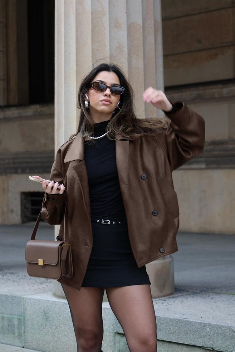 Flora - Women's Relaxed Coat with Button Front - photo 6