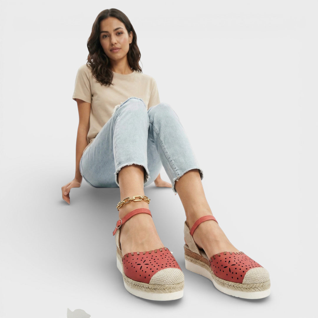Women's Closed Toe Espadrille Wedge Sandals