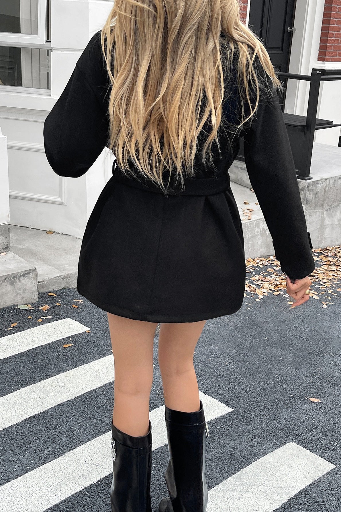 Gale - Women's Wrap Coat with Ruching - photo 5