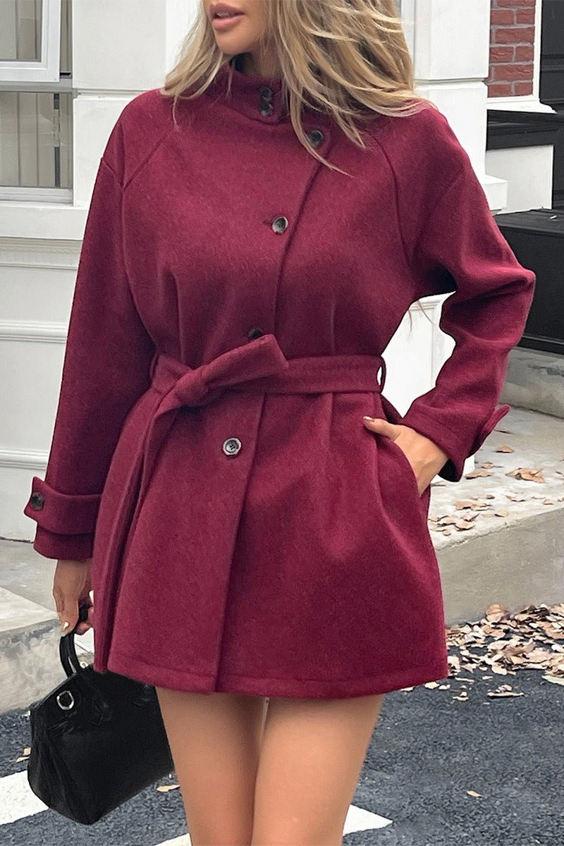Gale - Women's Wrap Coat with Ruching - photo 6