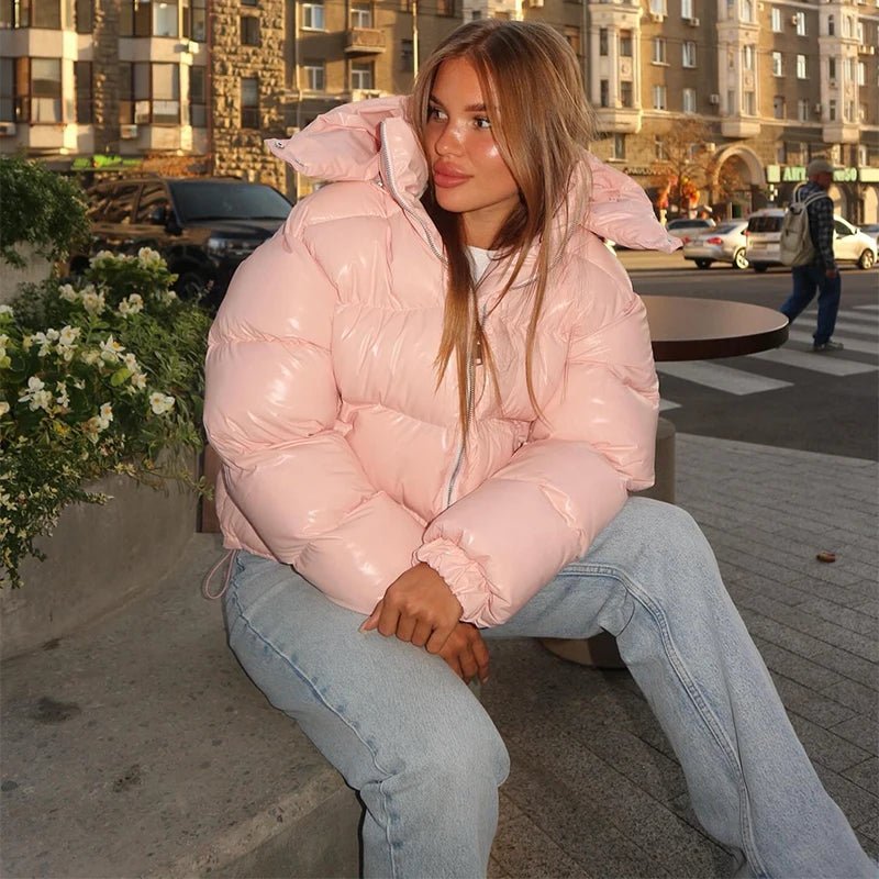 Gigi - Women's Puffer Jacket with Hood - photo 3