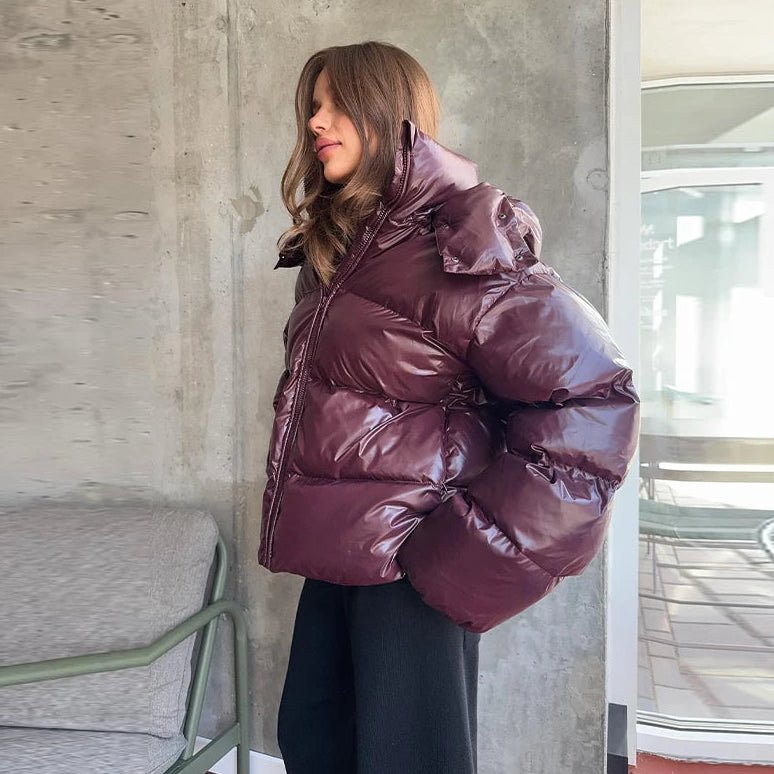 Gigi - Women's Puffer Jacket with Hood - photo 7