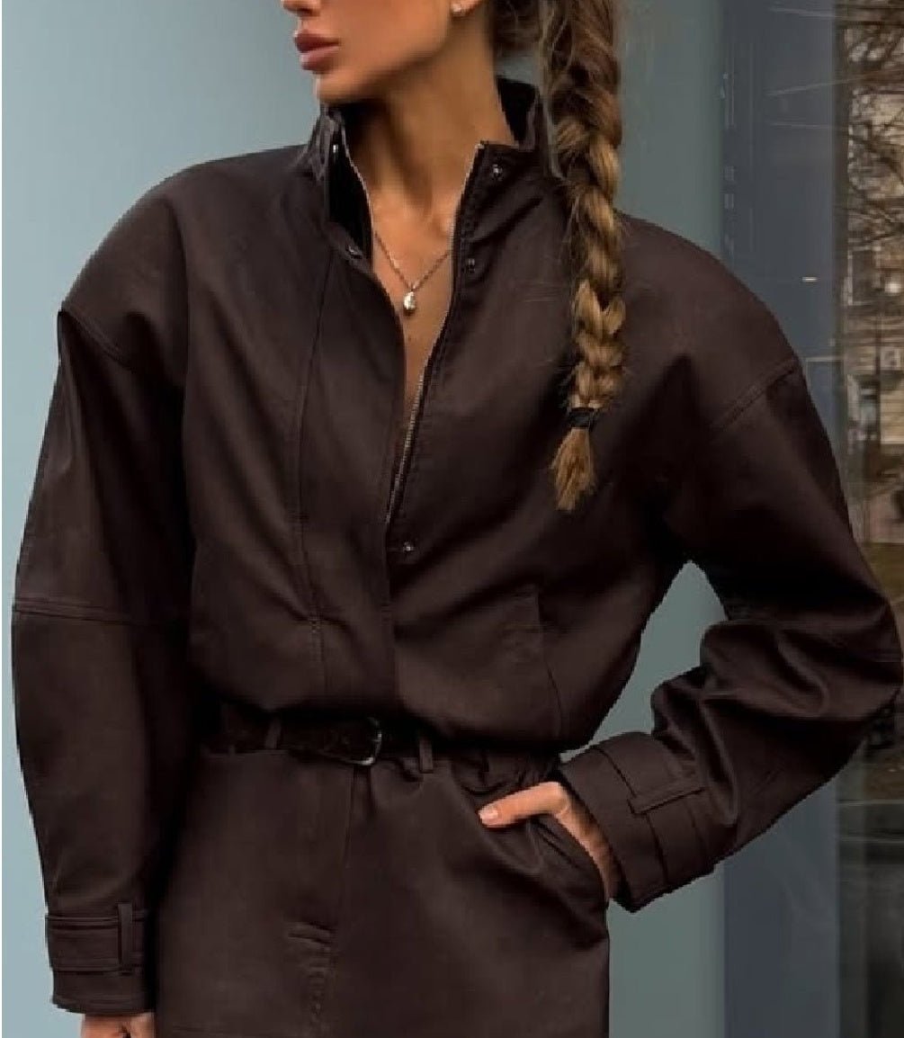 Grace - Women's Relaxed Jacket with Zip Front - photo 11