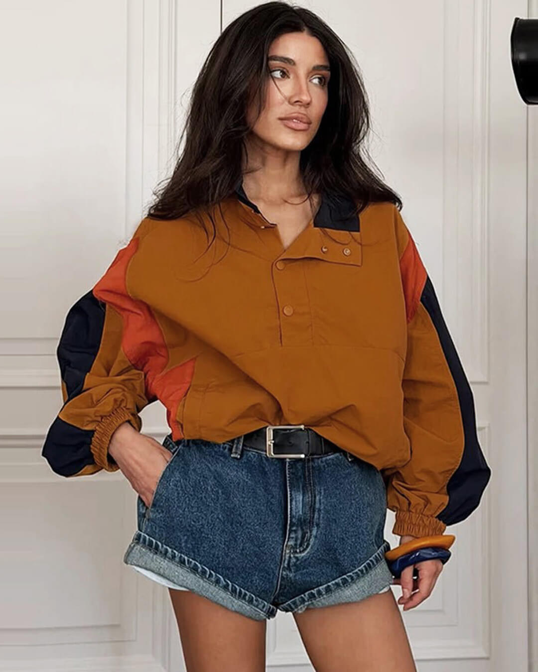 Gracie - Women's Relaxed Jacket in Colour Blocking - photo 2