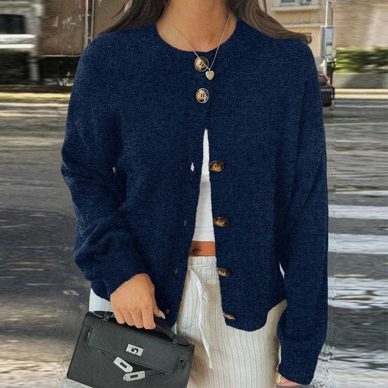 Hadley - Women's Relaxed Cardigan in Knit with Long Sleeves - photo 5