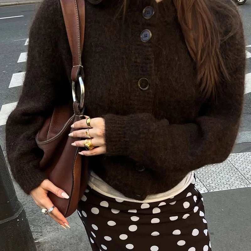 Hadley - Women's Relaxed Cardigan in Knit with Long Sleeves - photo 6