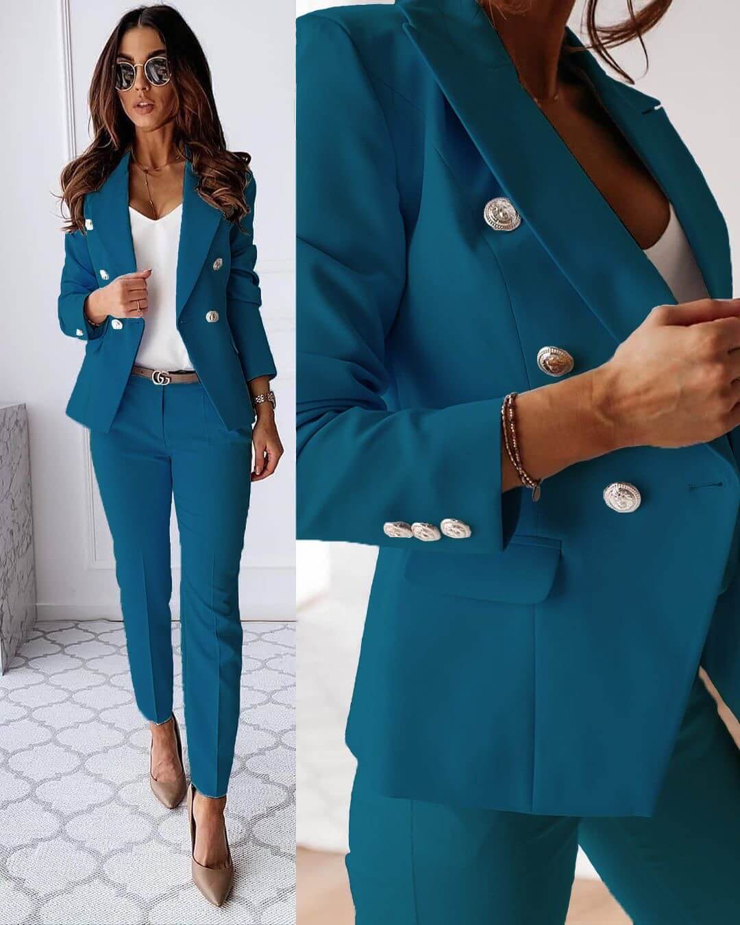 Halle - Women's Two Piece Blazer Suit - photo 4