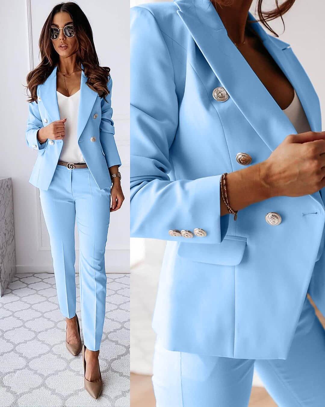 Halle - Women's Two Piece Blazer Suit - photo 6