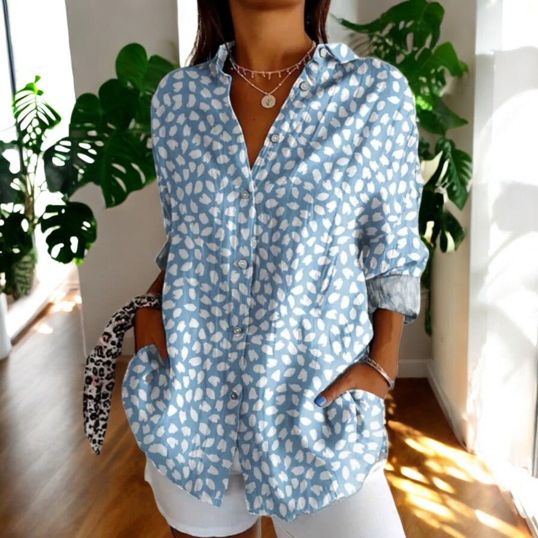 Blusa de seda clásica de corte regular para mujer, ideal para el trabajo y las noches relajadas