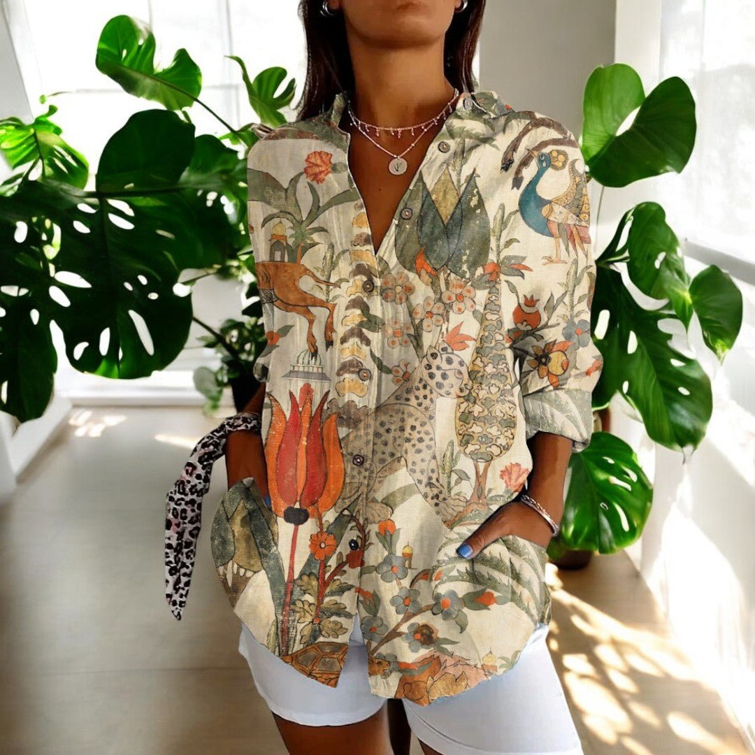 Blusa de seda clásica de corte regular para mujer, ideal para el trabajo y las noches relajadas