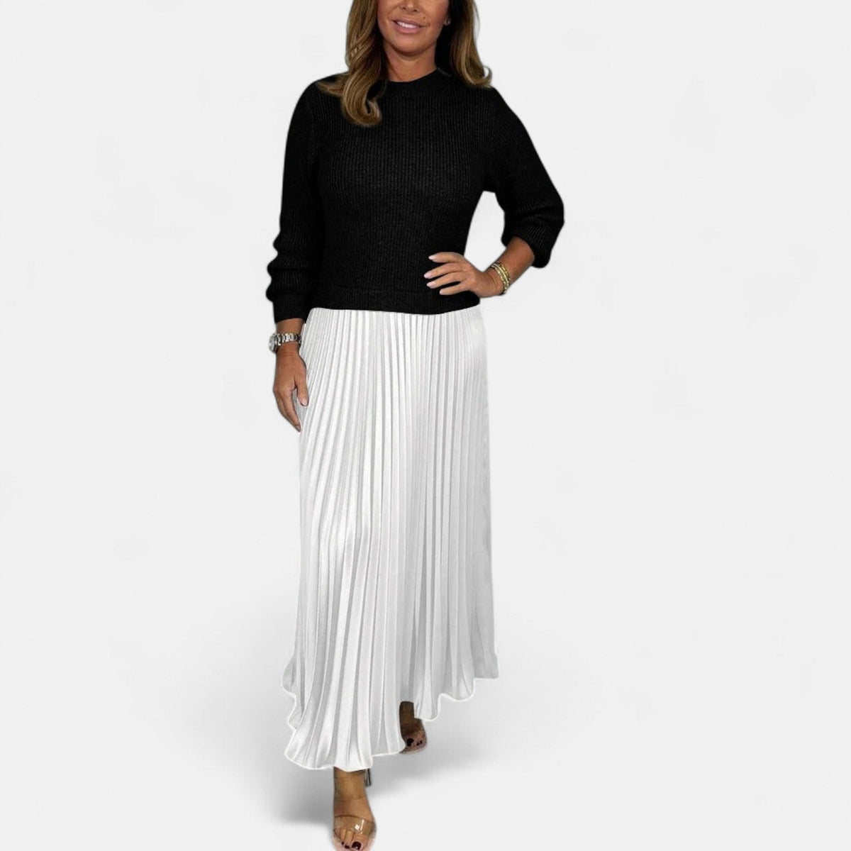 Helga - Women's Pleated Jumper Dress – view 10