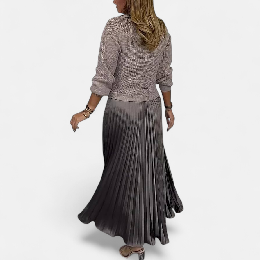 Helga - Women's Pleated Jumper Dress – view 2