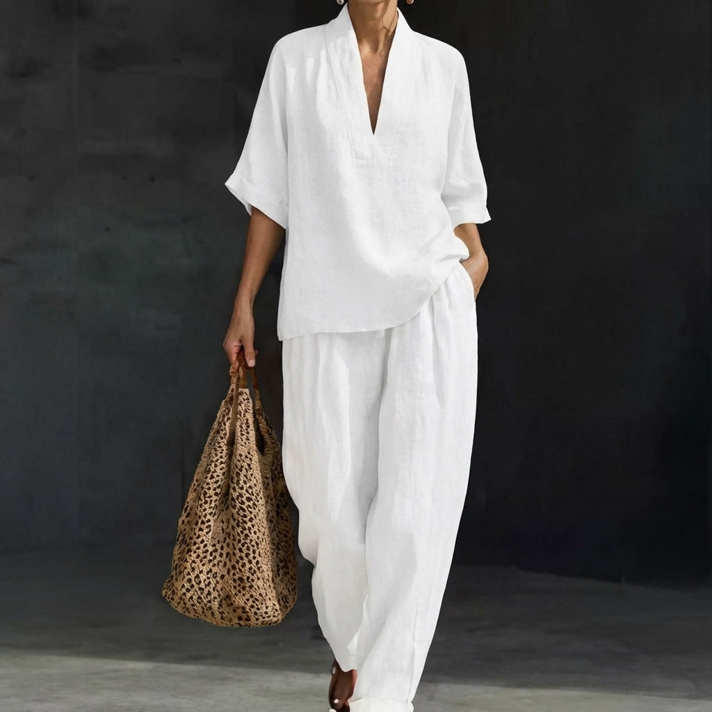 Hester - Women's Blouse and Wide Leg Trouser Set - photo 5