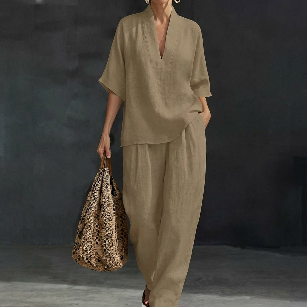 Hester - Women's Blouse and Wide Leg Trouser Set - photo 6