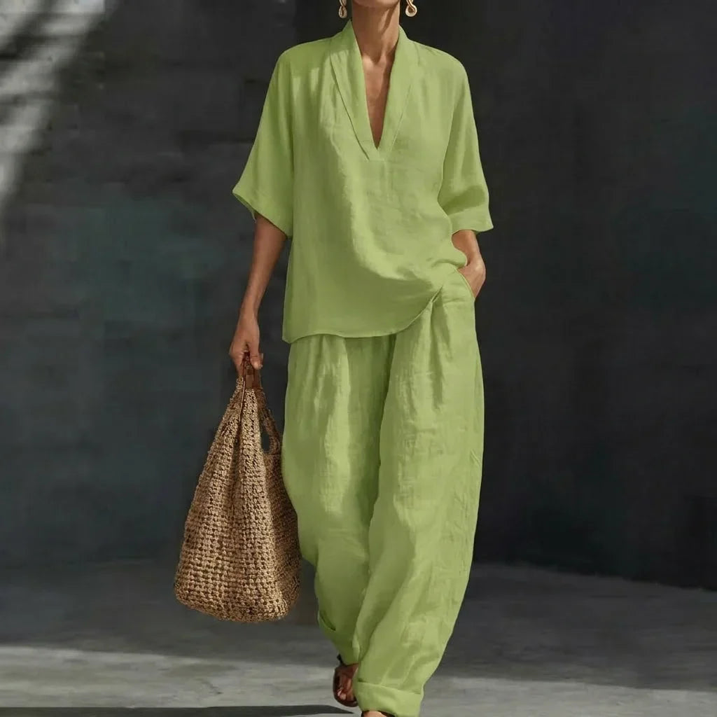 Hester - Women's Blouse and Wide Leg Trouser Set - photo 7