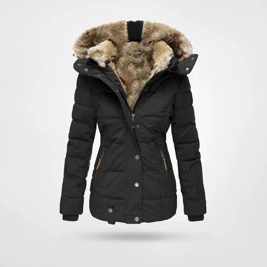 Hilda - Women's Puffer Jacket with Hood - photo 1