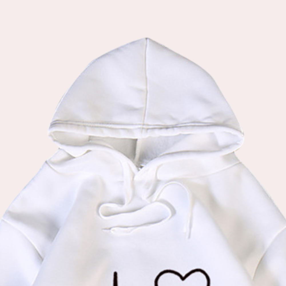 Honora - Women's Relaxed Hoodie with Heart Print - photo 5