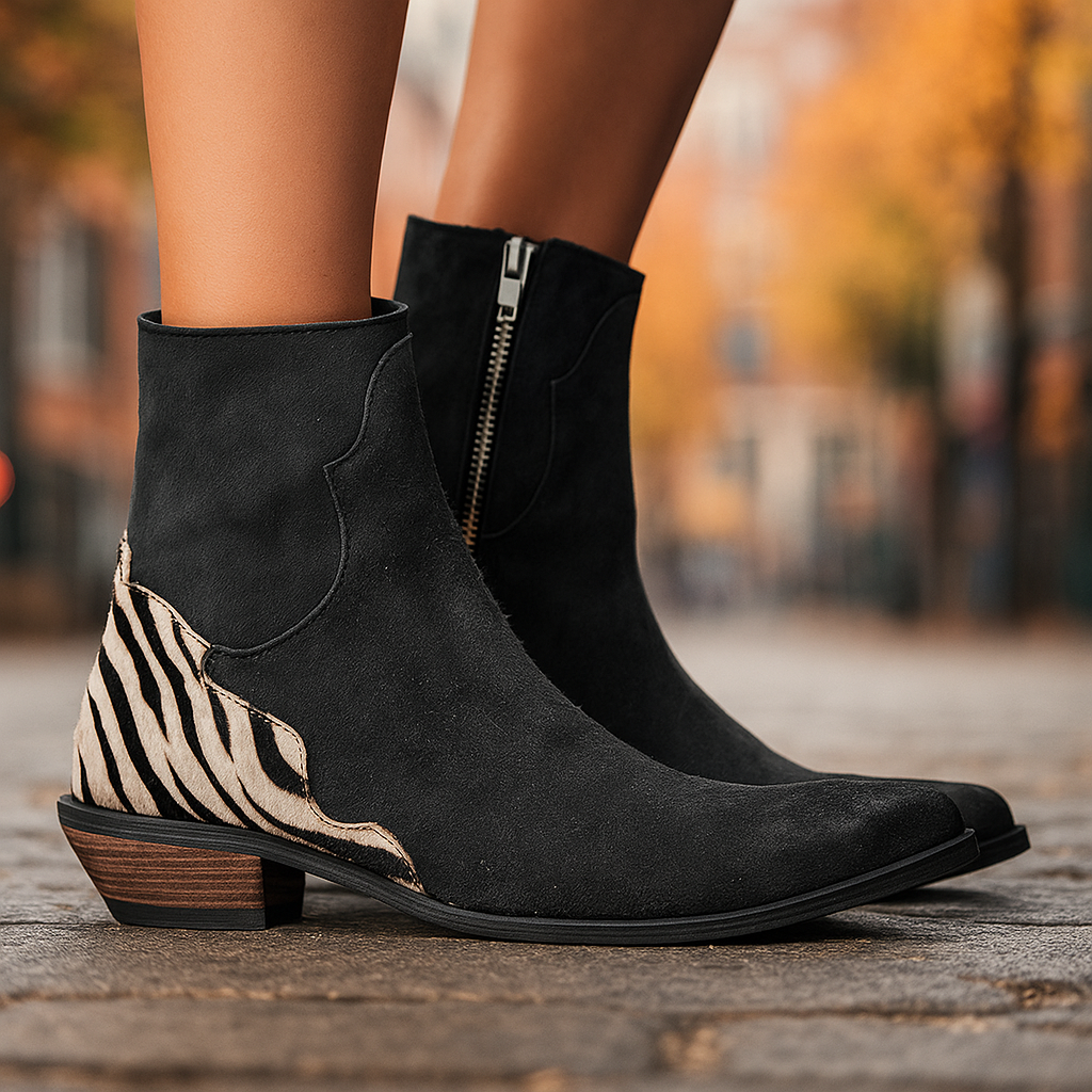 Hope - Women's Chelsea Ankle Boots with Side Zip - photo 8