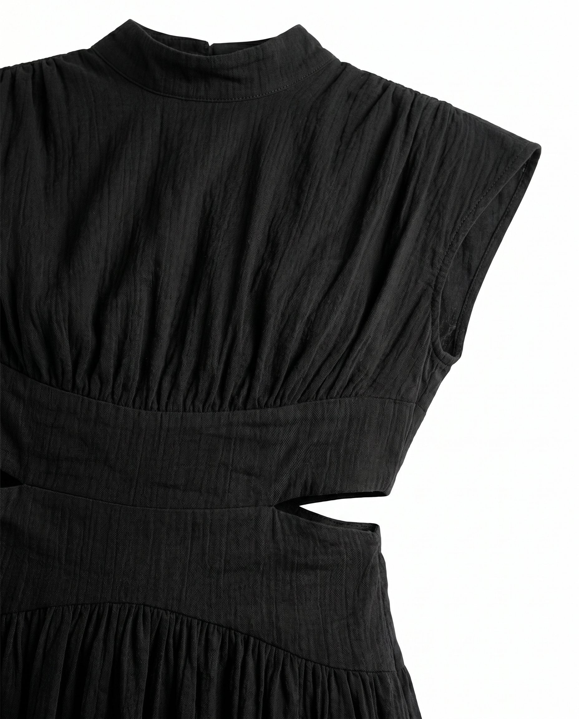 Ella - Cutout Waist High Neck Maxi Dress