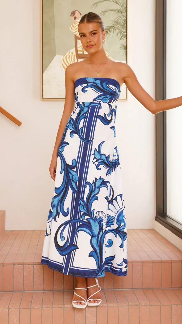 Poppy - Women's Strapless Maxi Dress
