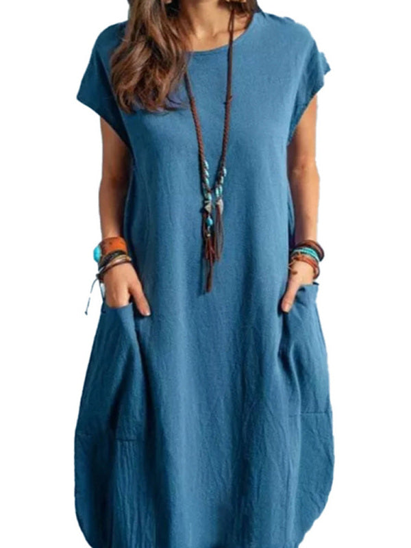 Talia - Women's Loose Casual Dress with Pockets