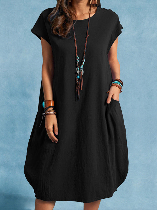 Talia - Women's Loose Casual Dress with Pockets