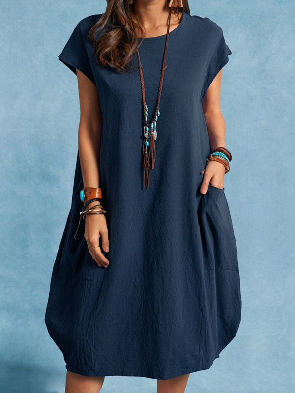Talia - Women's Loose Casual Dress with Pockets