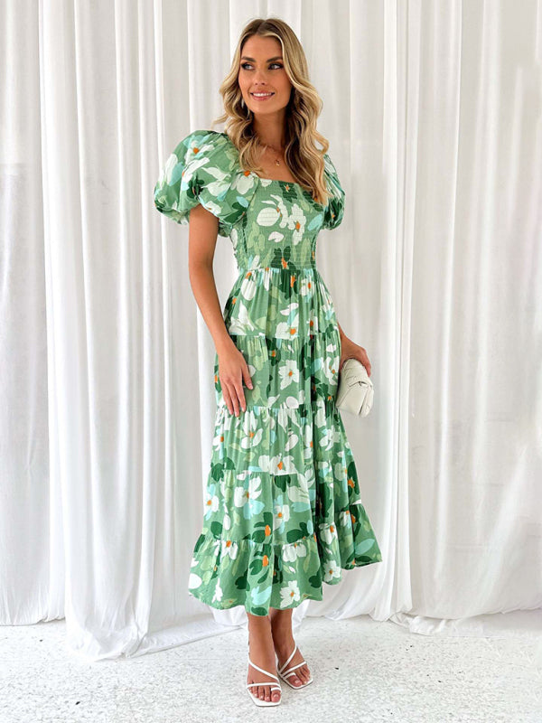 Abby - Women's Off-Shoulder Maxi Dress with Smocked Bodice and Floral Print - photo 21