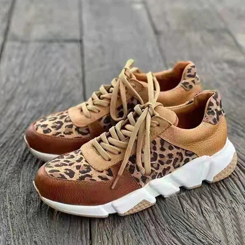 Selene - Women's Fierce Leopard Print Sneakers Trendy and Comfortable