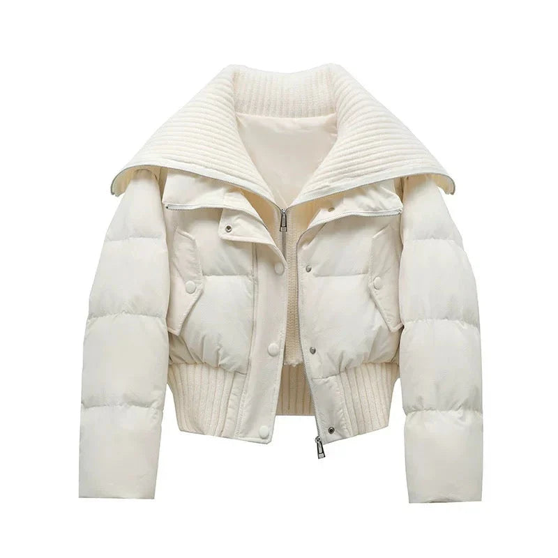 Irene - Women's Puffer Jacket with Collar - photo 2