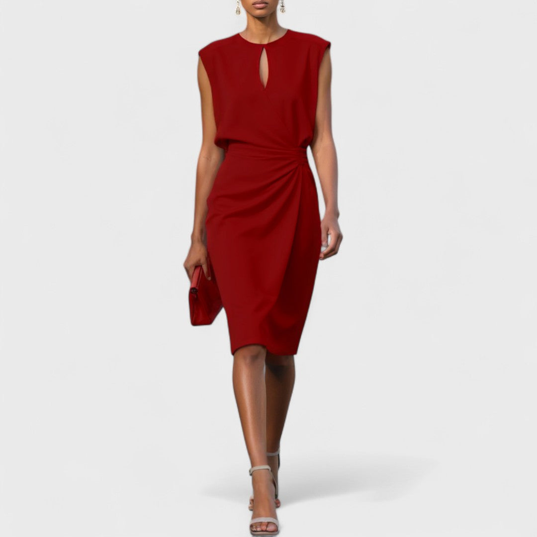 Iria - Women's Sleeveless Midi Dress with Keyhole Neckline - photo 5