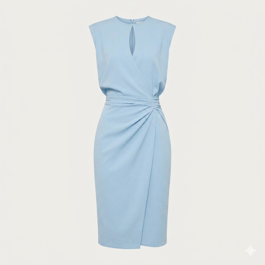Iria - Women's Sleeveless Midi Dress with Keyhole Neckline - photo 6