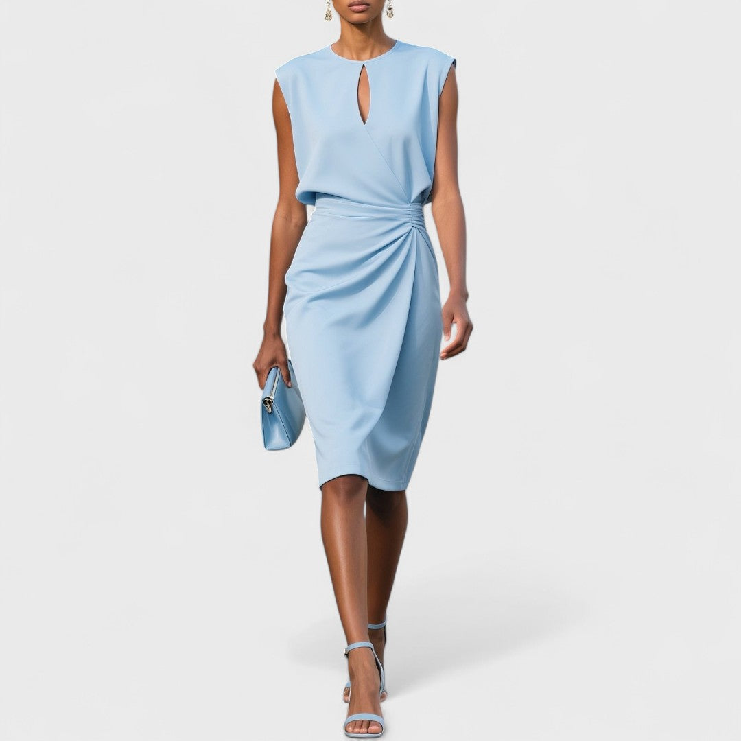 Iria - Women's Sleeveless Midi Dress with Keyhole Neckline - photo 7
