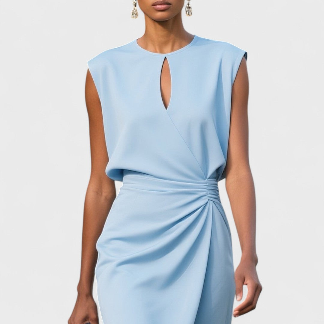 Iria - Women's Sleeveless Midi Dress with Keyhole Neckline - photo 8