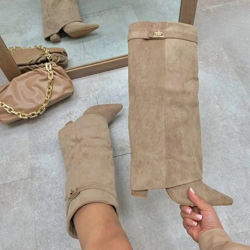 Isadora-Rae - Women's Knee-High Boots with Block Heel - photo 1