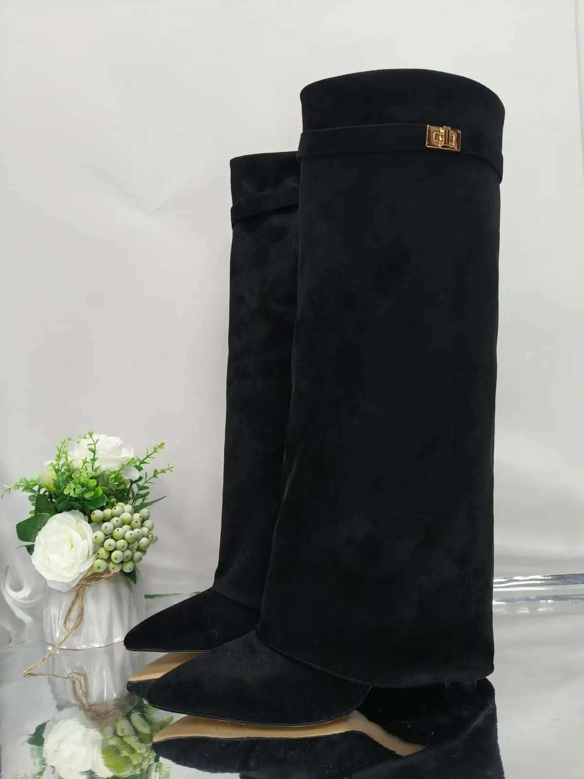 Isadora-Rae - Women's Knee-High Boots with Block Heel - photo 3