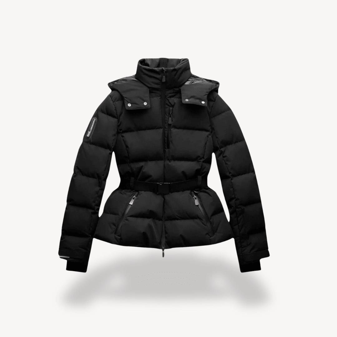 Jaclyn - Women's Puffer Jacket with Tie Belt - photo 1