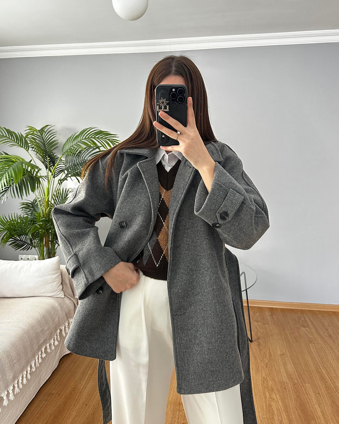 Jade - Women's Coat with Tie Belt - photo 5