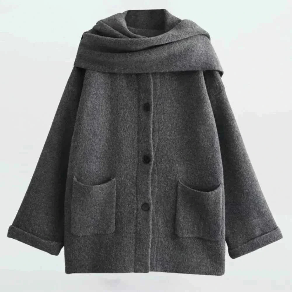 Janet - Women's Relaxed Jacket in Knit with Button Front - photo 2